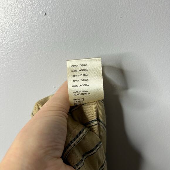 Free People Heat Wave Chino Pants Women’s 6 Classic Stripes Slouchy Button Fly - Picture 10 of 10